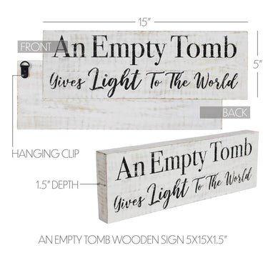 An Empty Tomb Wooden Sign 5x15 - The Fox Decor